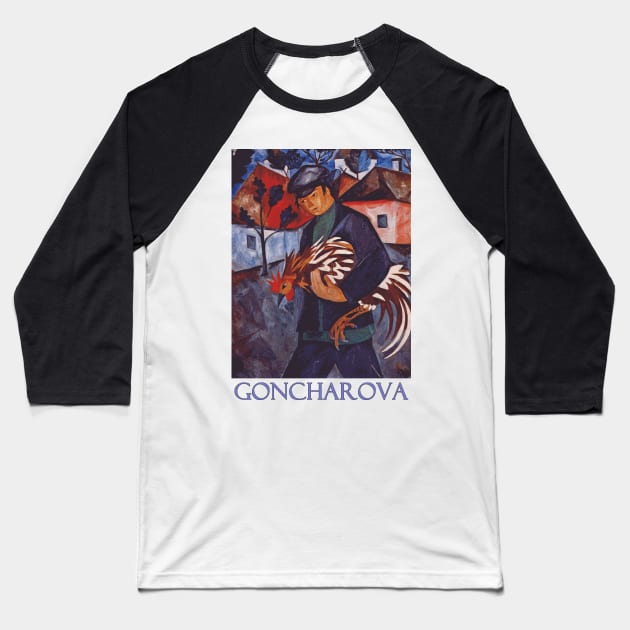 Boy with Rooster by Natalia Goncharova Baseball T-Shirt by Naves